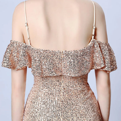 Elegant Tulle Beaded Mermaid Dress for Events