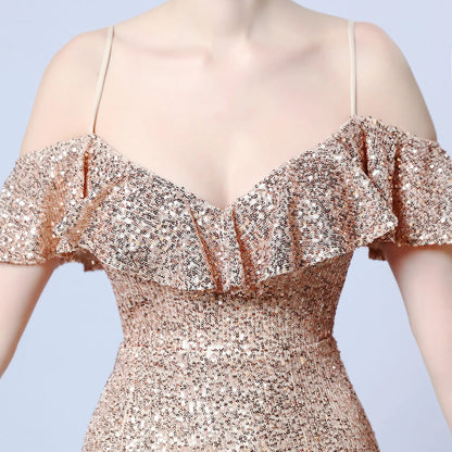 Elegant Tulle Beaded Mermaid Dress for Events